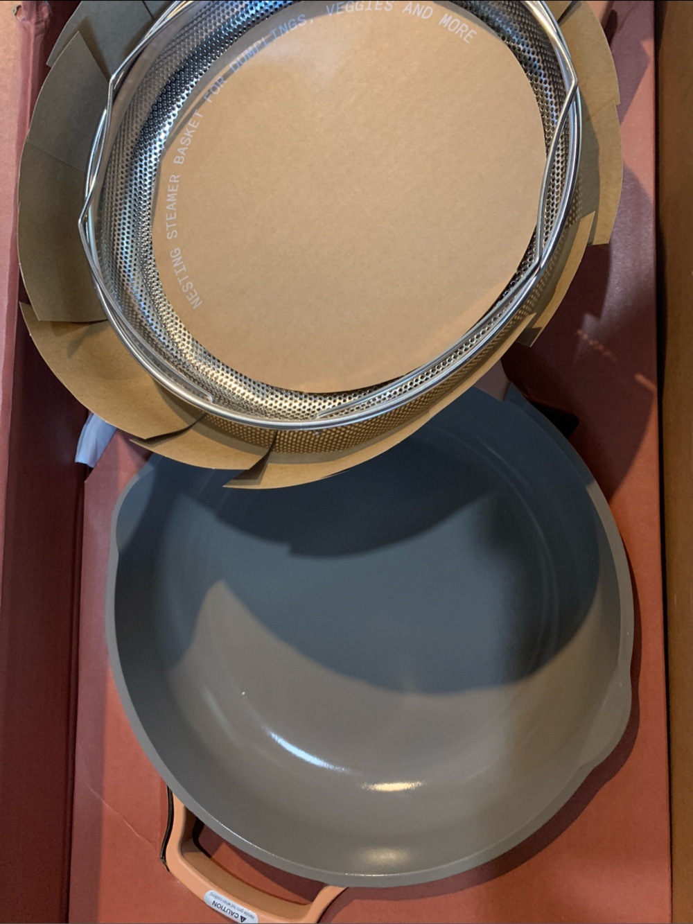 Our Place Terracotta Orange Nonstick Pan with Lid